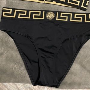 Versace Greca Key Swim Bottoms size 4IT black